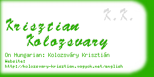 krisztian kolozsvary business card
